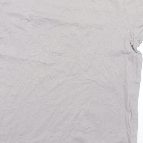 Primark Womens Grey  Cotton Basic T-Shirt Size 12 Round Neck - Enjoy the journey