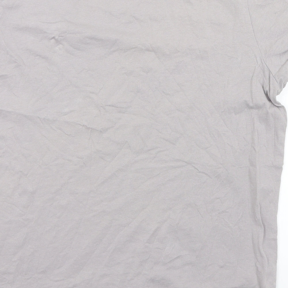 Primark Womens Grey  Cotton Basic T-Shirt Size 12 Round Neck - Enjoy the journey