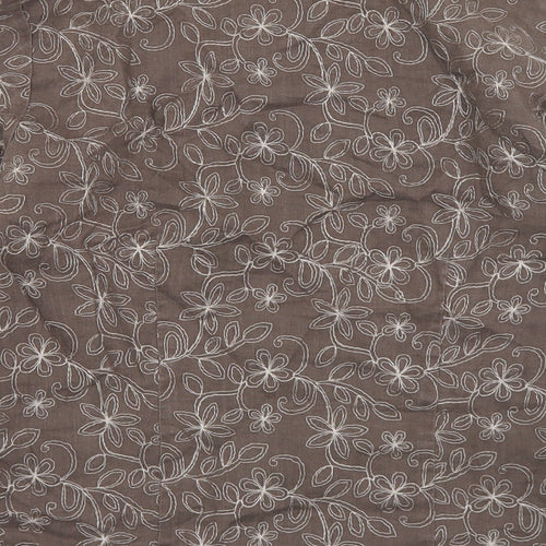 Anne Carson Womens Brown Floral  Jacket  Size S  Button