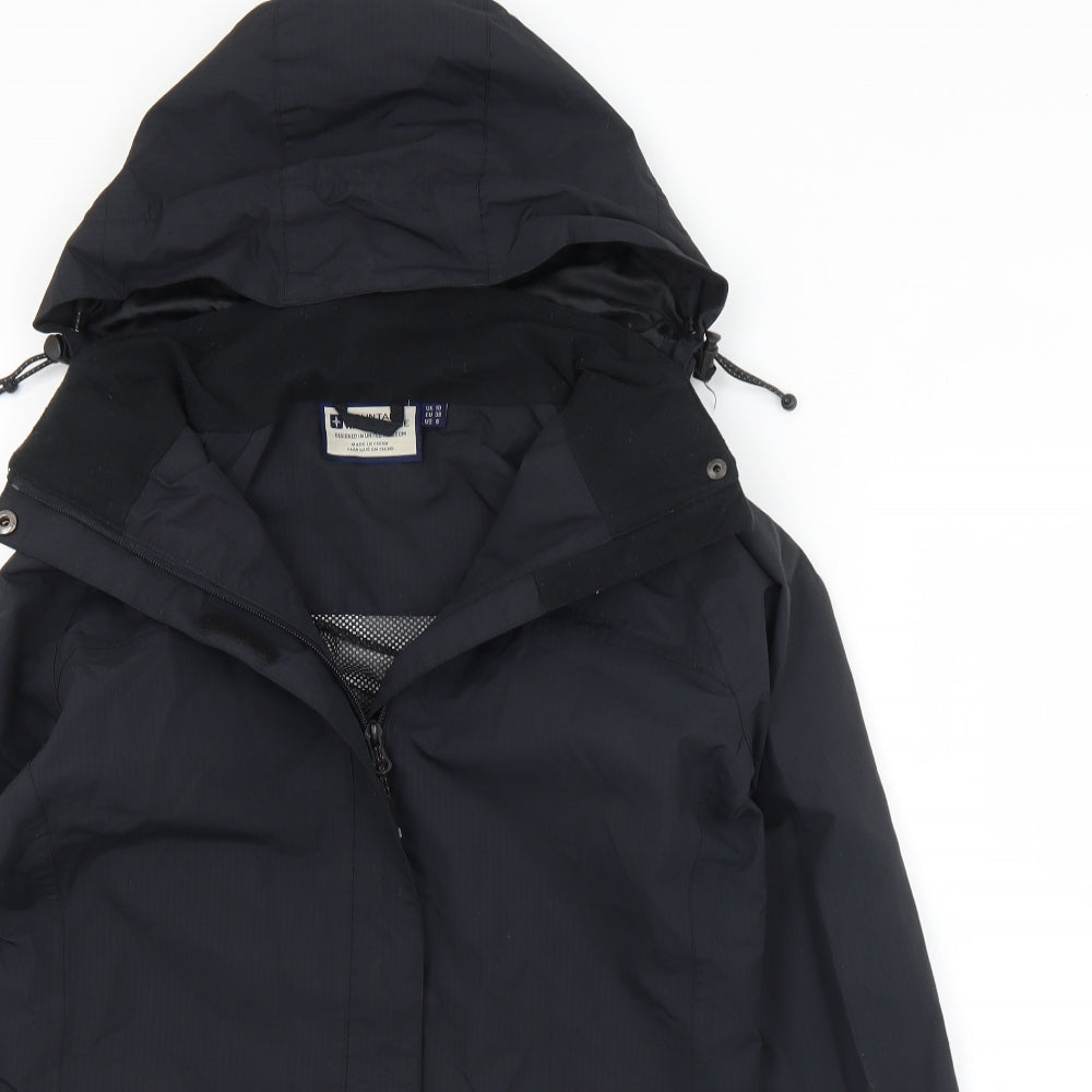 Warehouse Womens Black   Anorak Coat Size 10  Zip