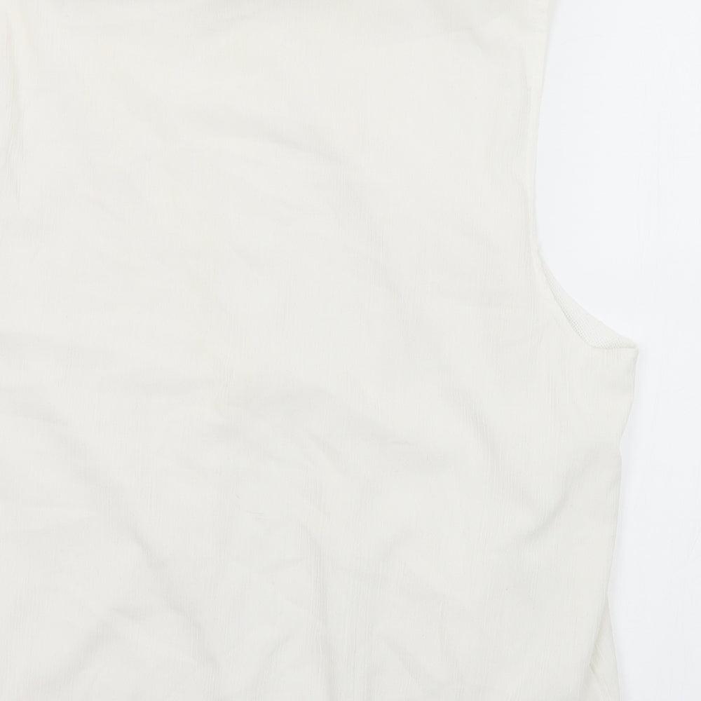 Breeze Womens White   Gilet Jacket Size 22  Zip