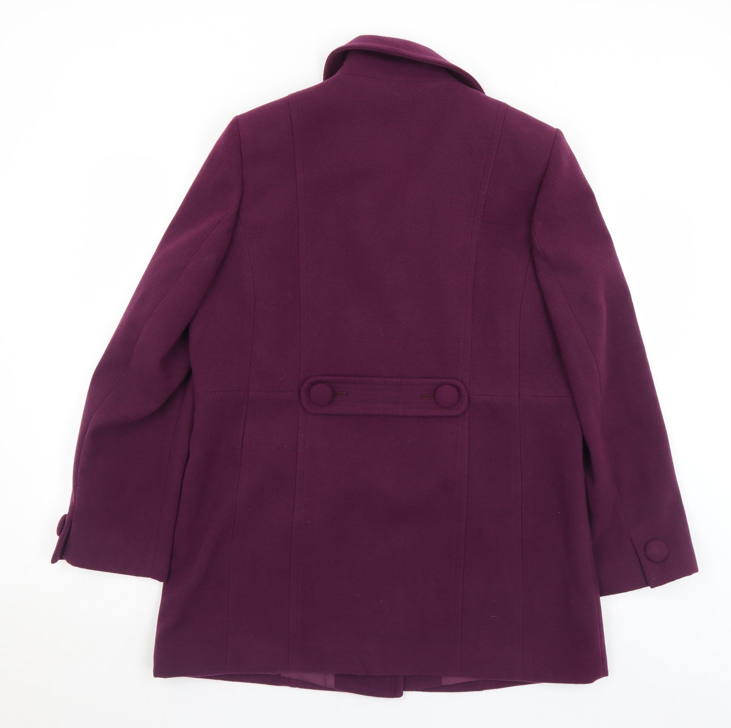 Damart Womens Purple   Pea Coat Coat Size 16  Button