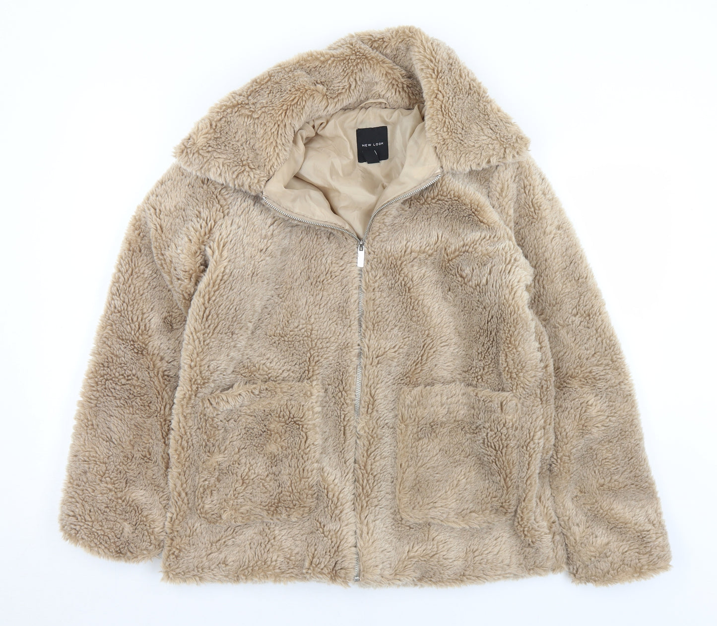 New Look Womens Beige   Jacket  Size S  Zip