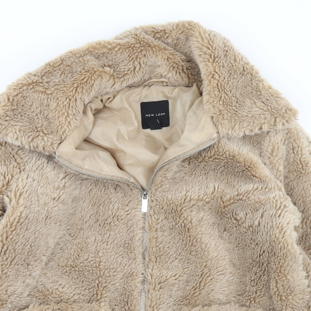 New Look Womens Beige   Jacket  Size S  Zip