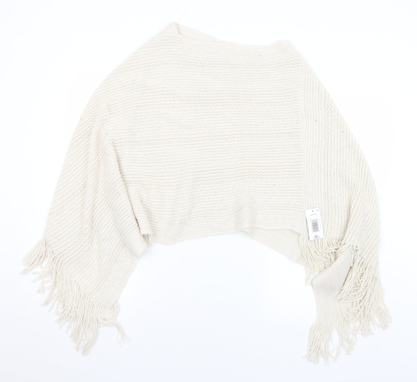 Matalan Womens Ivory  Acrylic  Shawl/Wrap