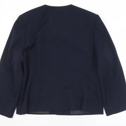 Separa Womens Black  Polyester Jacket Blazer Size 14