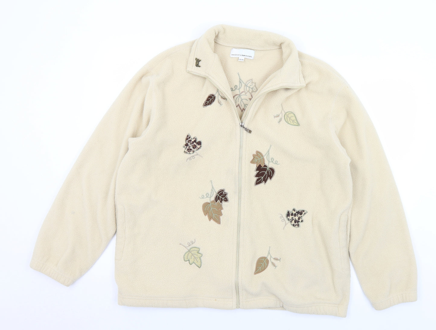 Northmoor Womens Beige Floral  Jacket  Size 16  Zip - 16/18