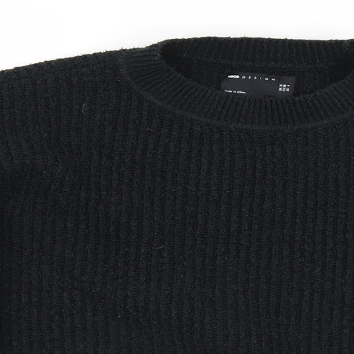 ASOS Womens Black Mock Neck  Acrylic Pullover Jumper Size 10
