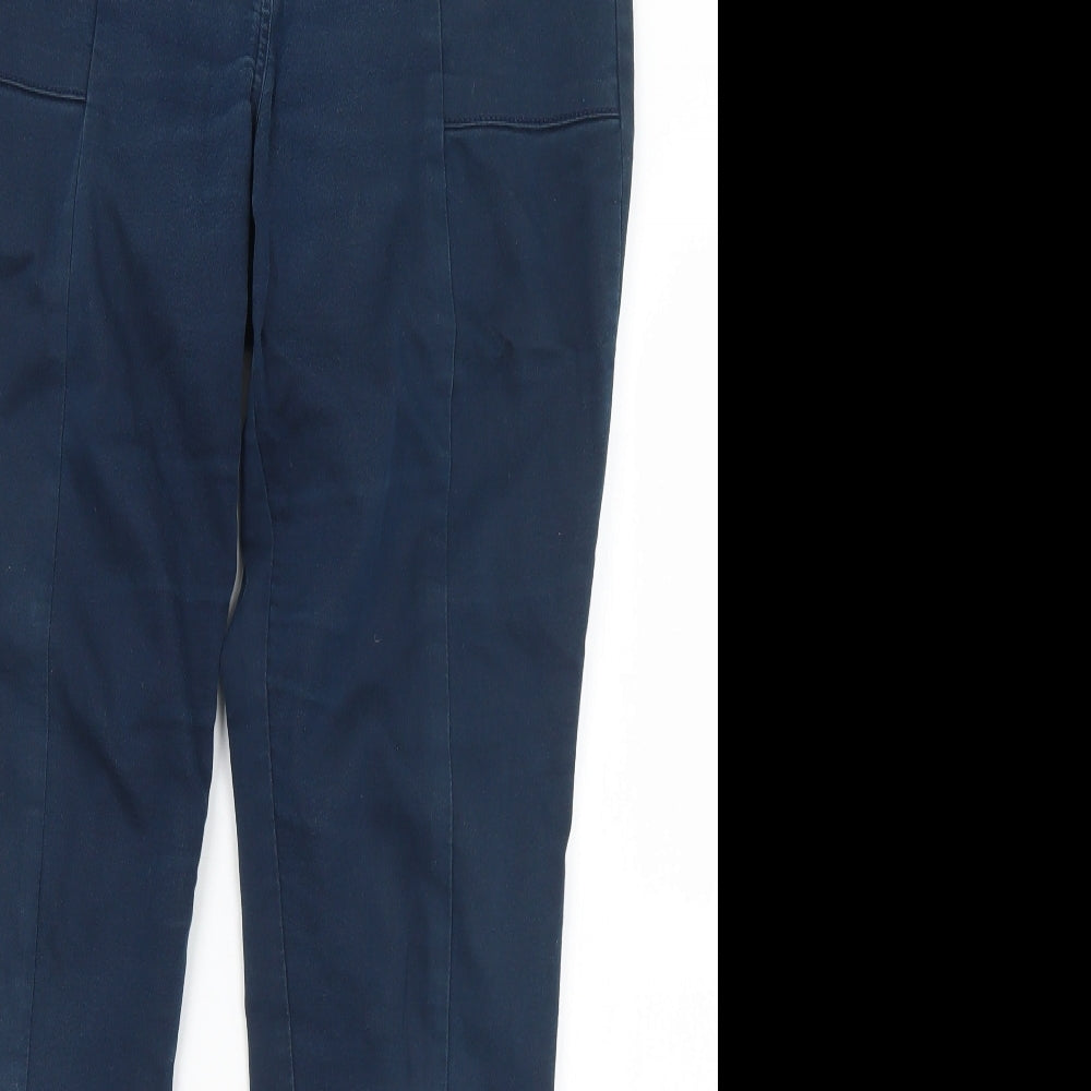 NEXT Womens Blue  Cotton Skinny Jeans Size 12 L29 in Regular Button