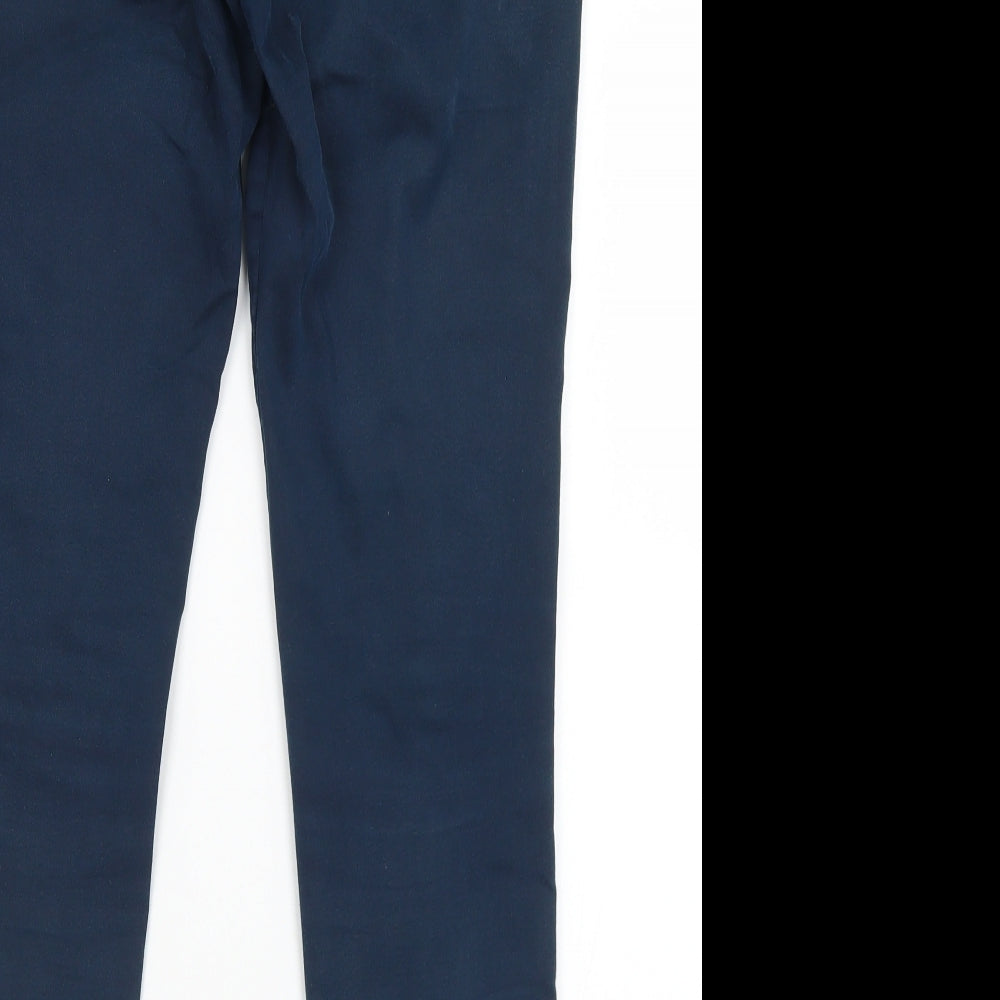 NEXT Womens Blue  Cotton Skinny Jeans Size 12 L29 in Regular Button