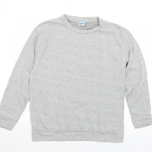 WA Womens Grey  Cotton Pullover Sweatshirt Size L