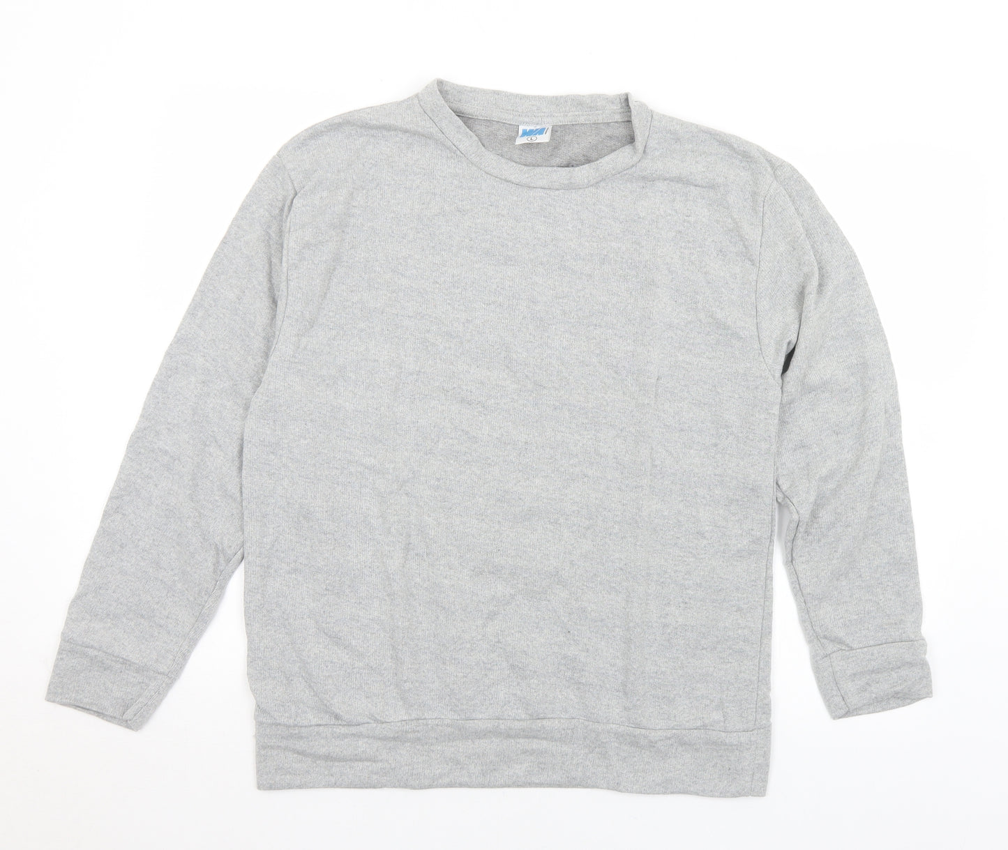WA Womens Grey  Cotton Pullover Sweatshirt Size L