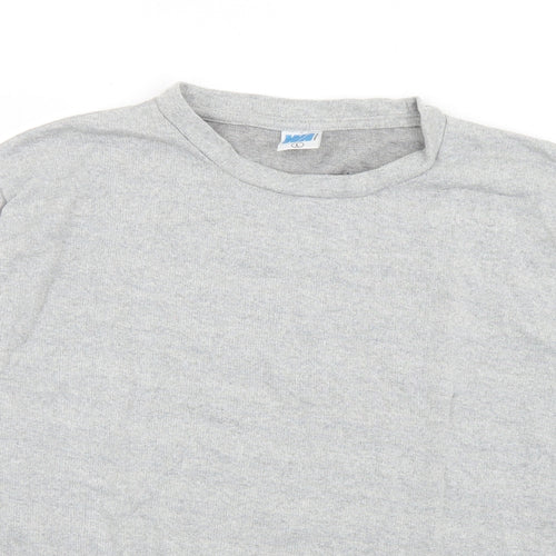 WA Womens Grey  Cotton Pullover Sweatshirt Size L