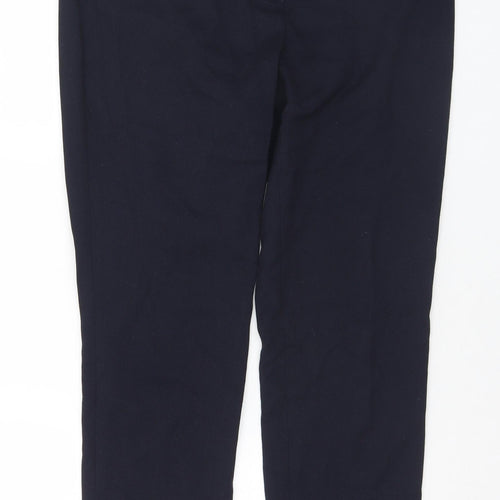 NEXT Womens Blue  Polyester Trousers  Size 14 L28 in Regular Hook & Eye