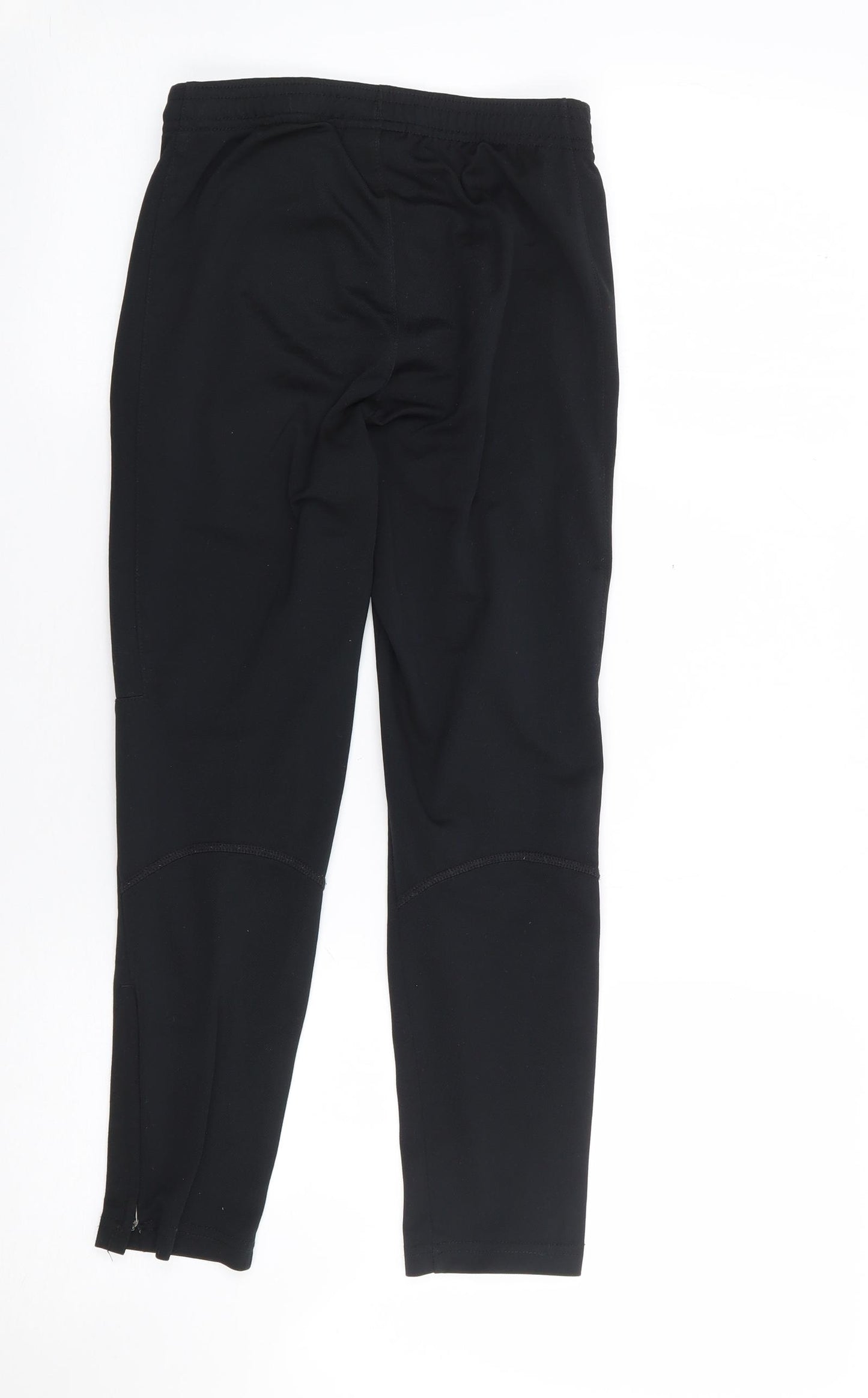 Nike Boys Black  Polyester Jogger Trousers Size 8-9 Years L21 in Regular Drawstring