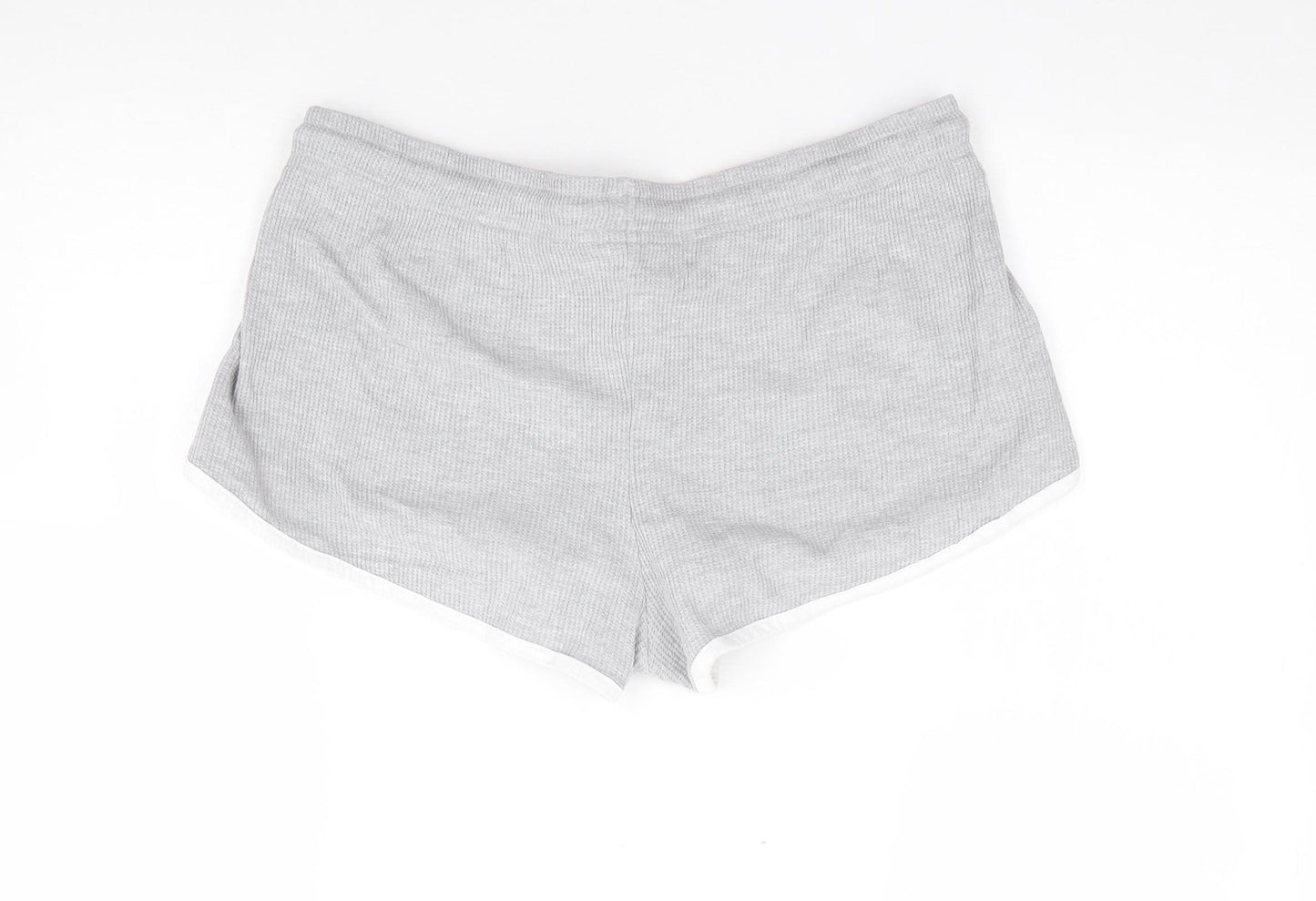 Primark Womens Grey  Cotton Hot Pants Shorts Size S  Regular Drawstring