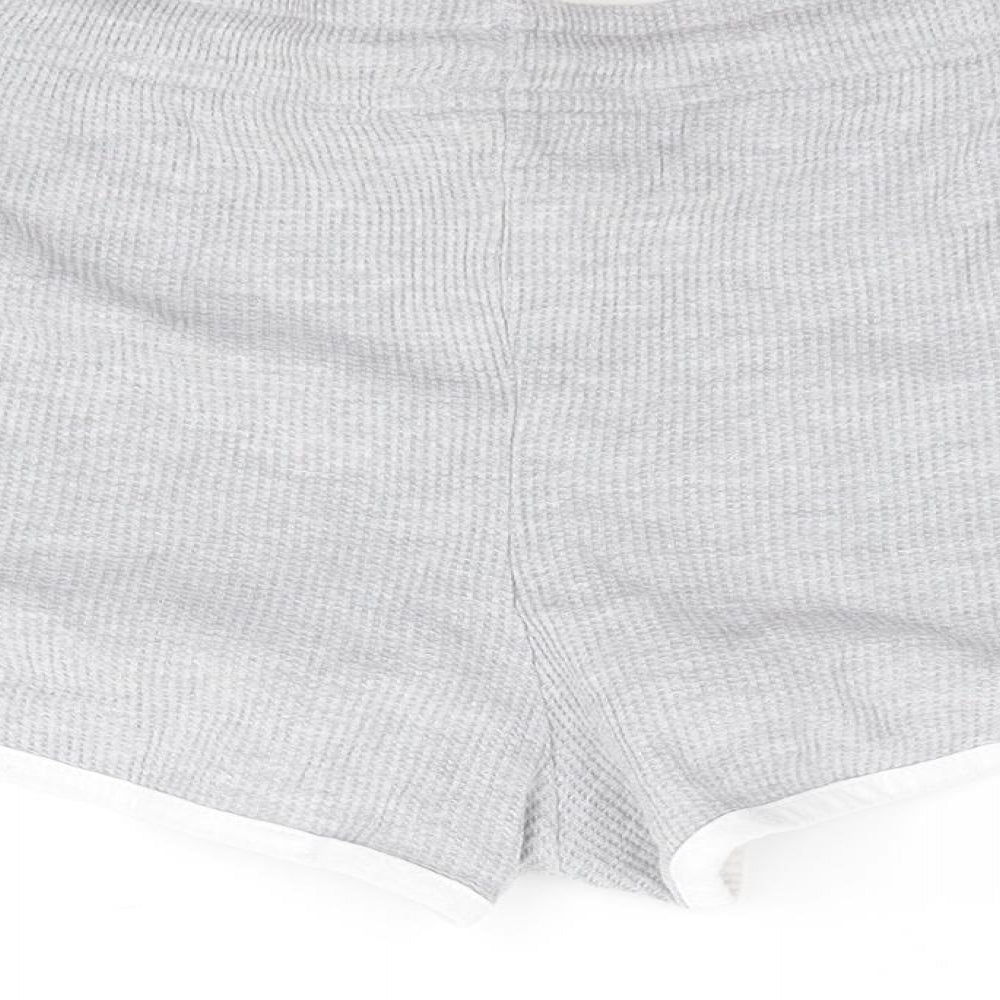 Primark Womens Grey  Cotton Hot Pants Shorts Size S  Regular Drawstring