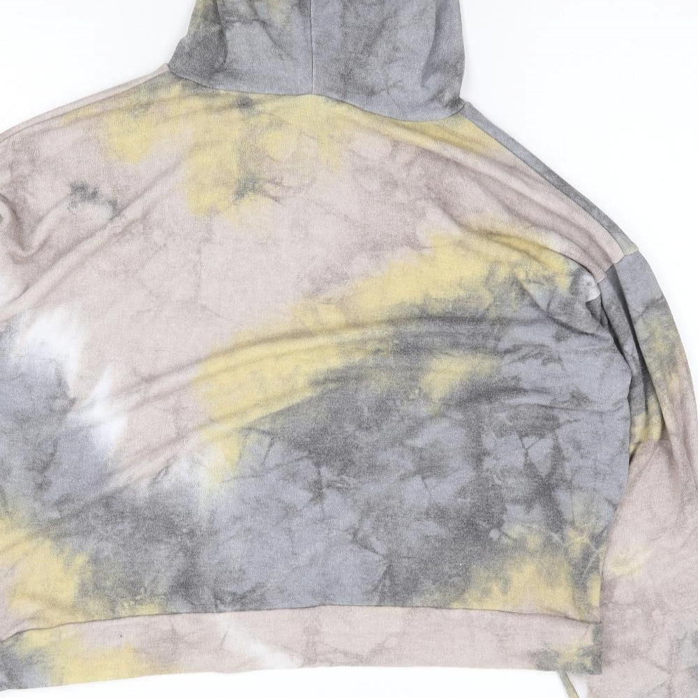 New Look Womens Multicoloured  Polyester Pullover Hoodie Size L  Pullover - Tie Dye