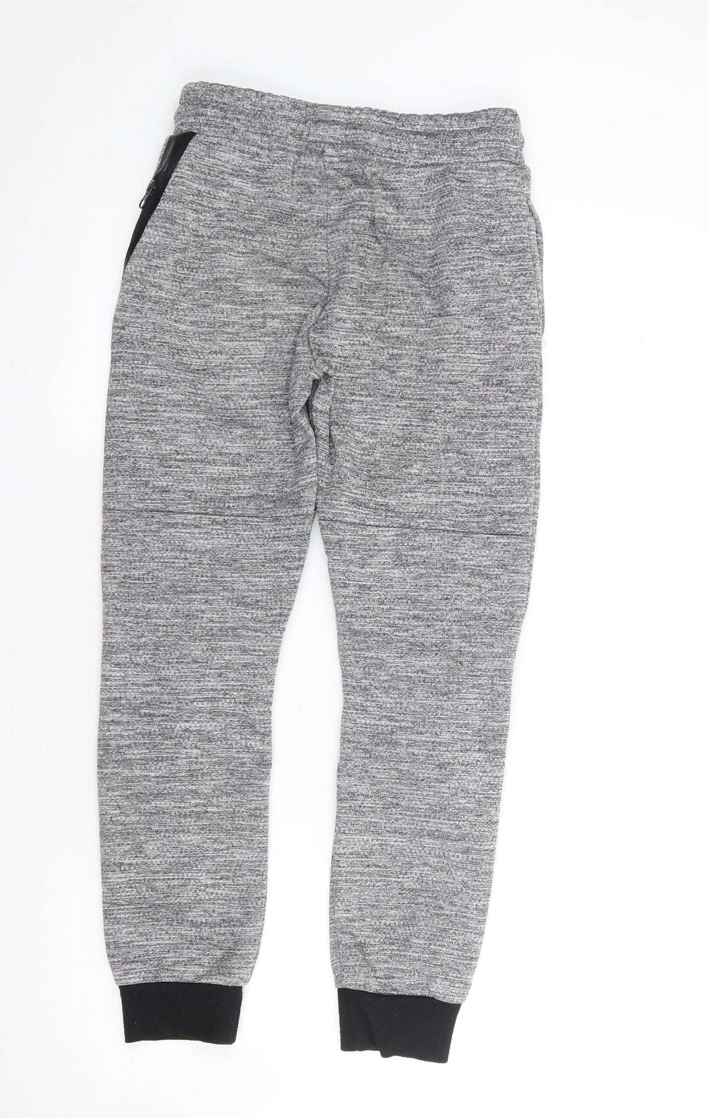 Primark Boys Grey  Polyester Jogger Trousers Size 10-11 Years L24 in Regular Drawstring