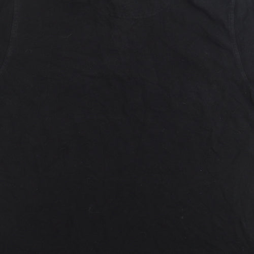 Pierre Cardin Mens Black  Cotton  Polo Size L Collared Pullover