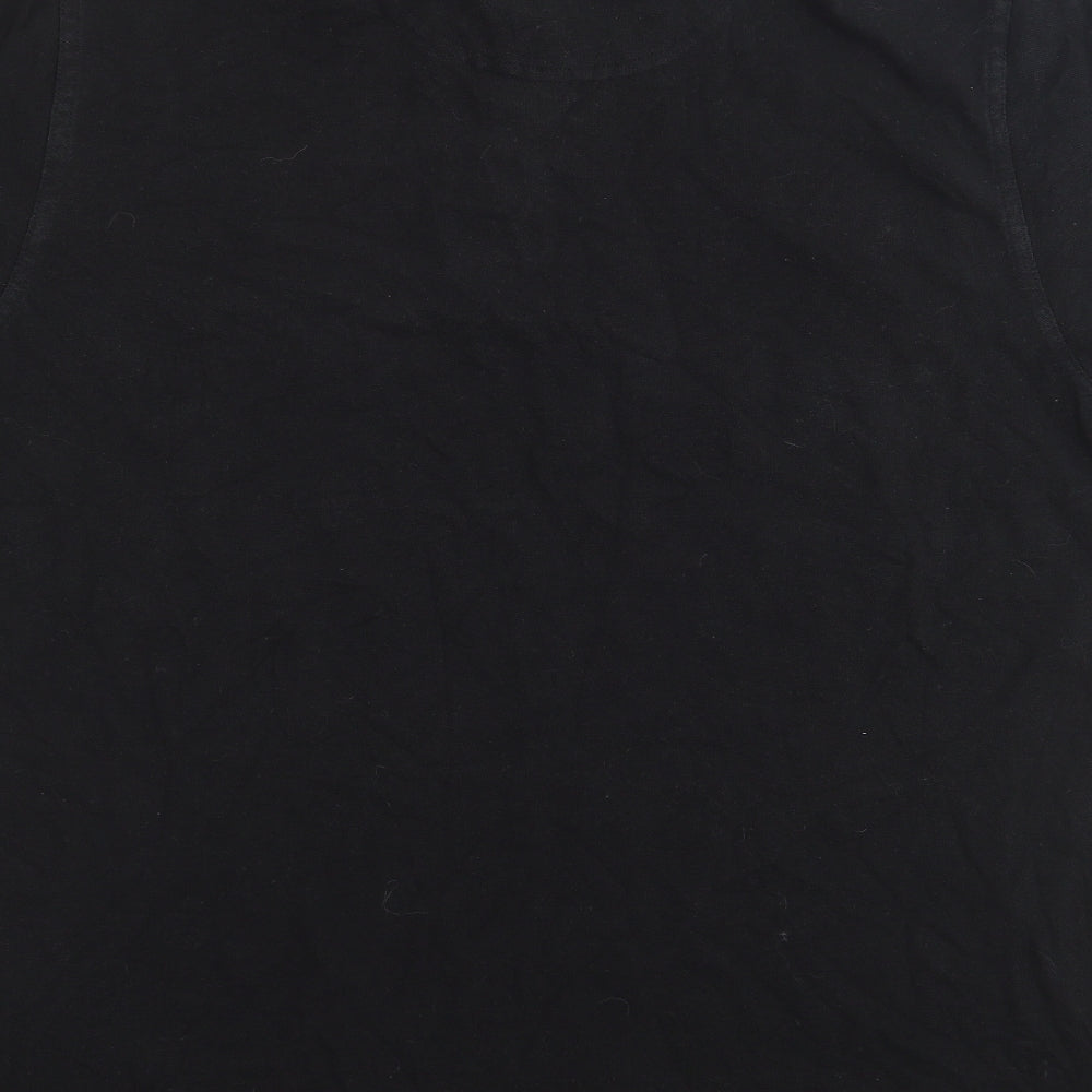 Pierre Cardin Mens Black  Cotton  Polo Size L Collared Pullover