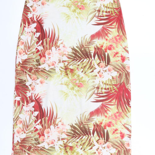 Bu-zz Womens Multicoloured Floral Polyester Maxi  Size S  Round Neck Pullover