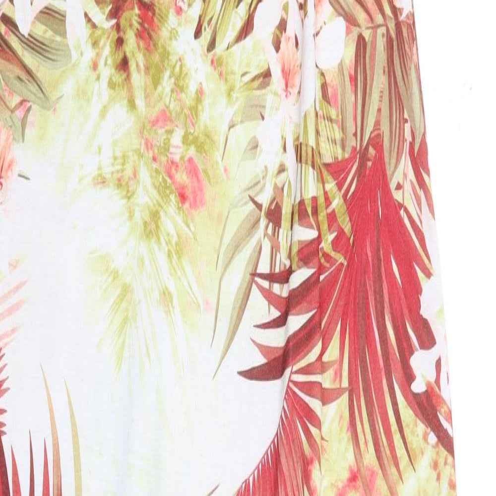 Bu-zz Womens Multicoloured Floral Polyester Maxi  Size S  Round Neck Pullover