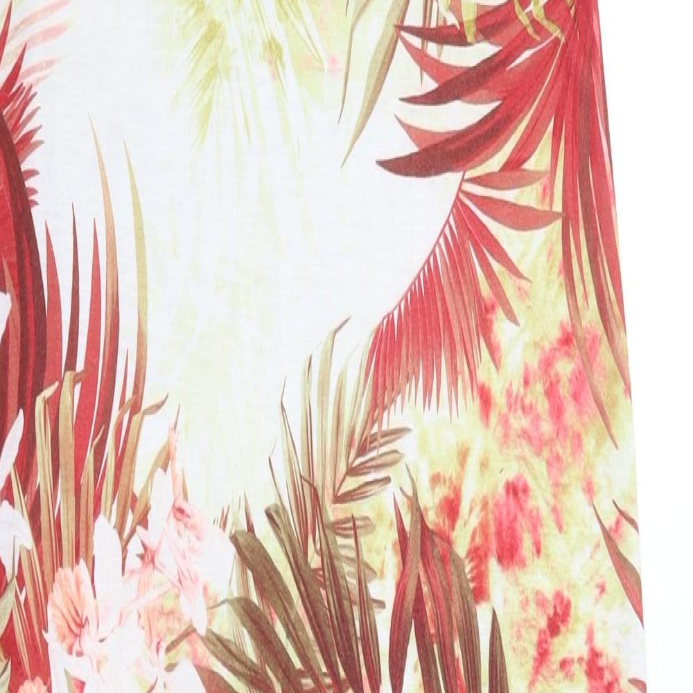 Bu-zz Womens Multicoloured Floral Polyester Maxi  Size S  Round Neck Pullover