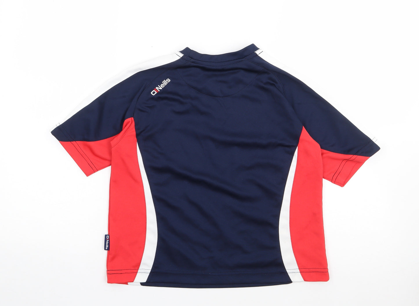 O'Neills Boys Blue  Polyester Jersey T-Shirt Size 7-8 Years Crew Neck Pullover