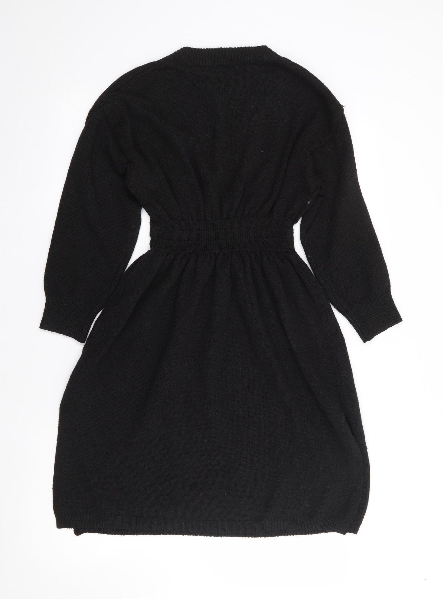 Shein Curve Womens Black  Polyester Jumper Dress  Size XL  V-Neck Pullover