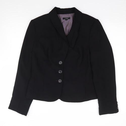 Linea Womens Black  Polyester Jacket Suit Jacket Size 14