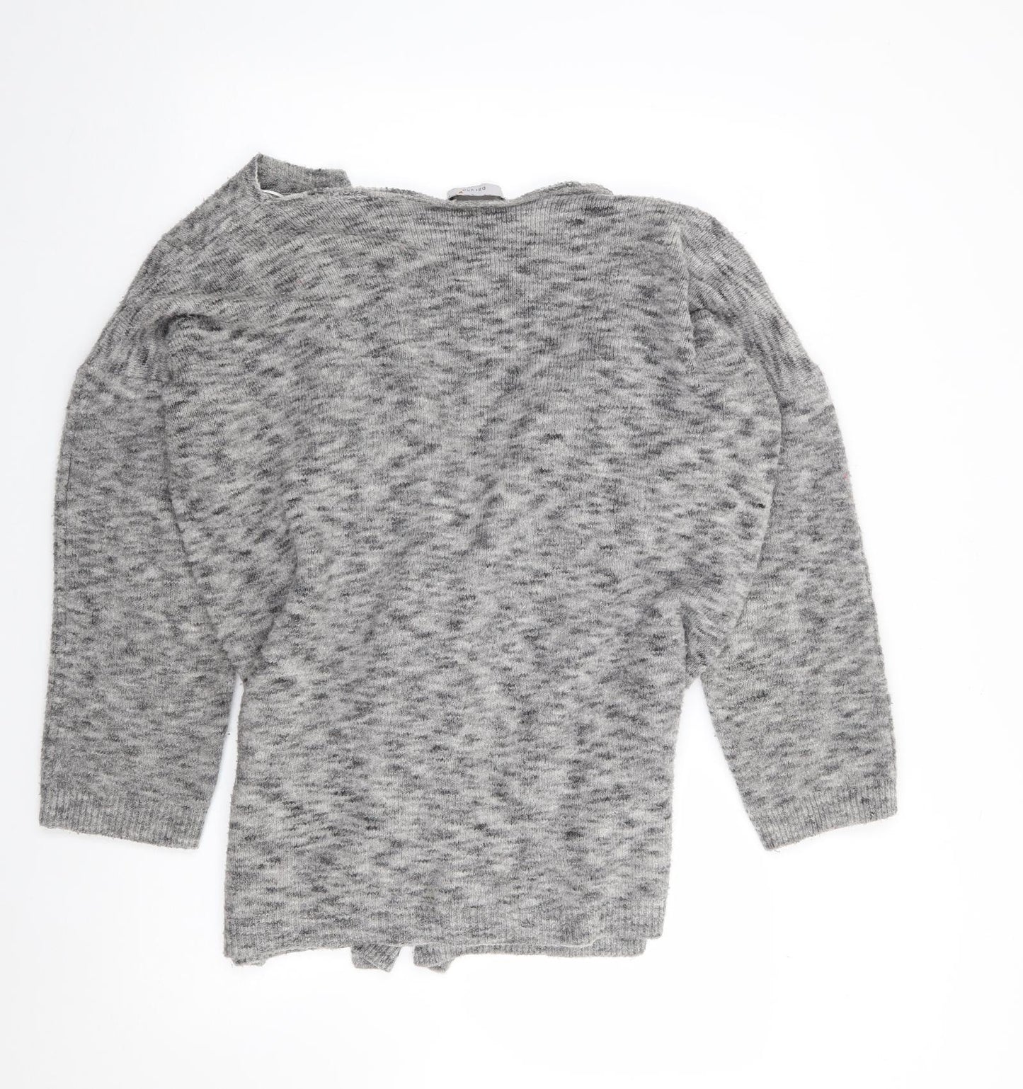 Marks and Spencer Womens Grey V-Neck  Acrylic Cardigan Jumper Size L   - Waterfall