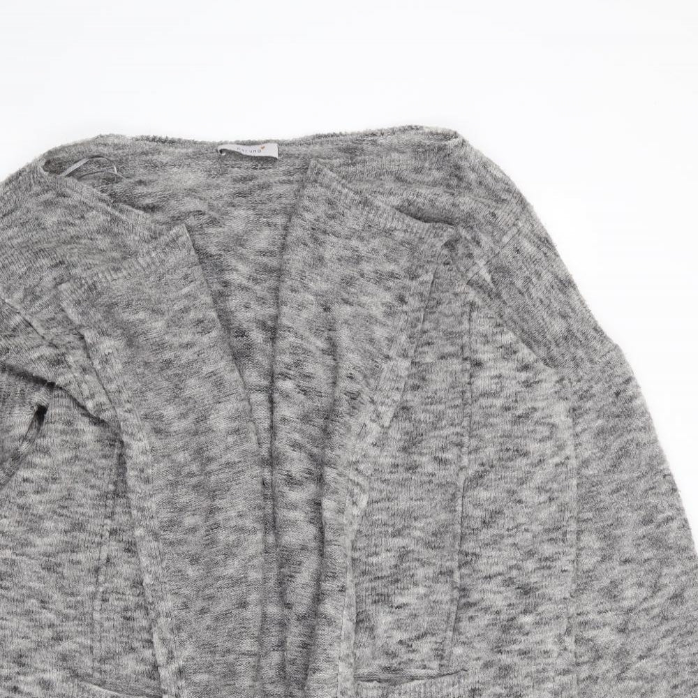 Marks and Spencer Womens Grey V-Neck  Acrylic Cardigan Jumper Size L   - Waterfall