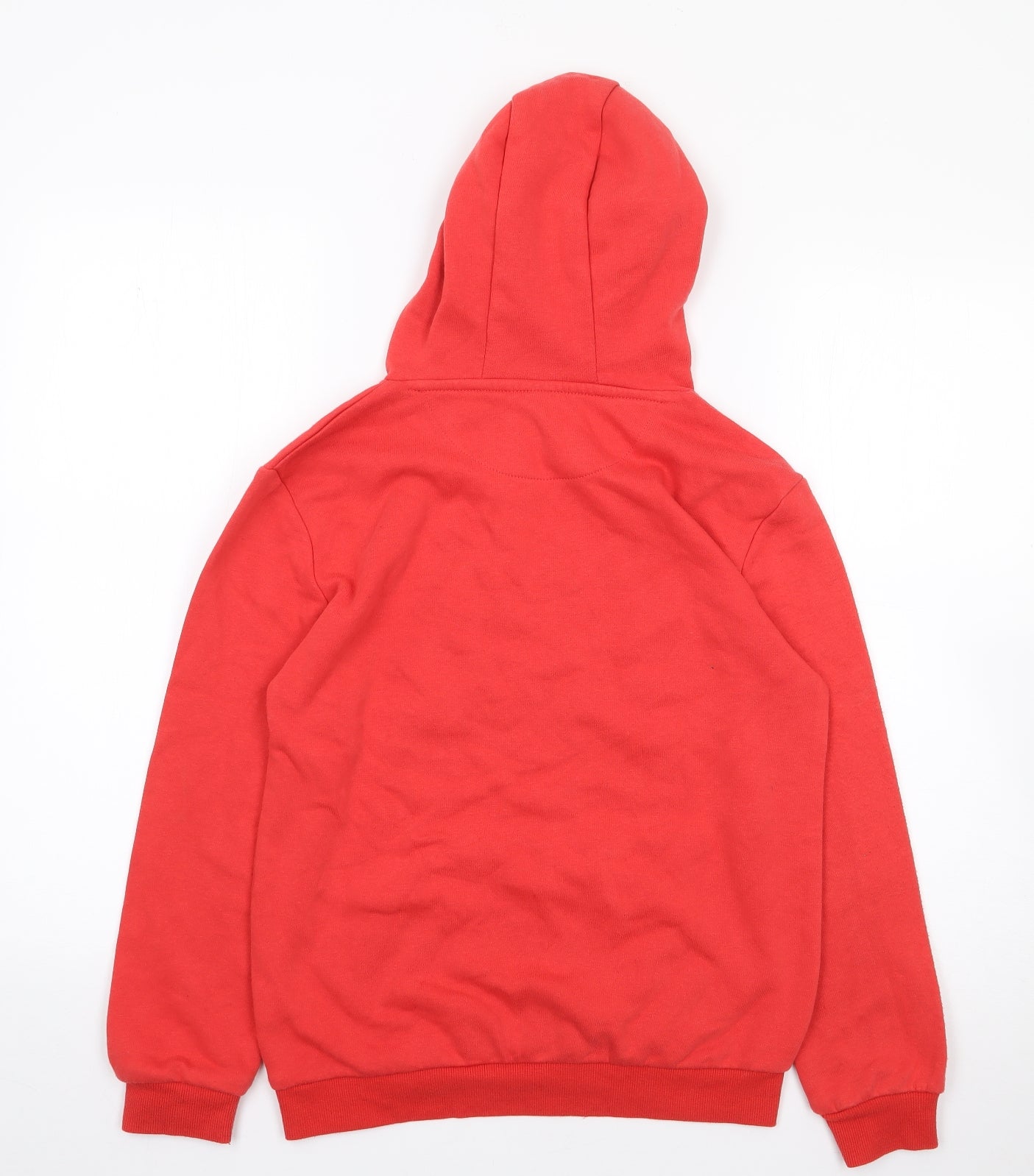 Primark Boys Red  Cotton Henley Hoodie Size 11-12 Years  Pullover