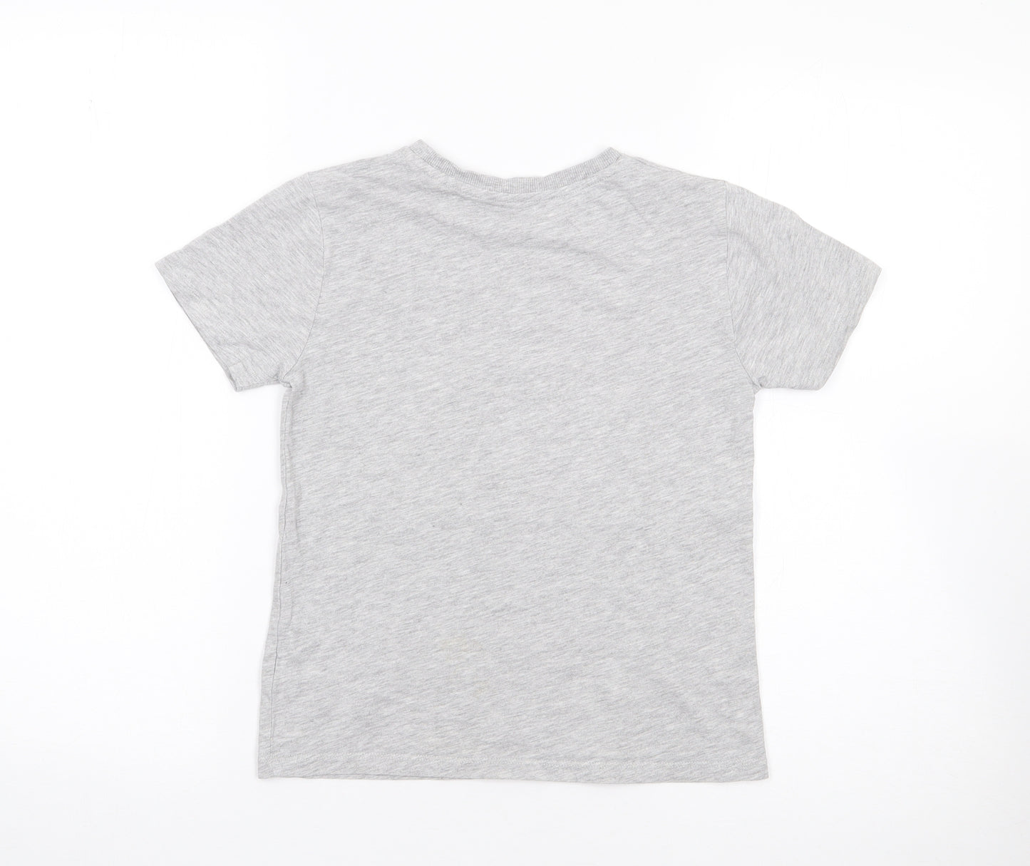 NEXT Boys Grey  Cotton Jersey T-Shirt Size 7 Years Crew Neck Pullover - Gaming
