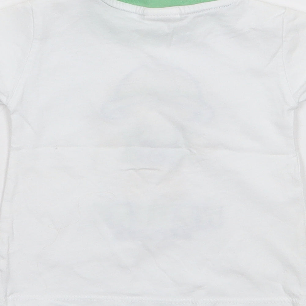 Girandola Boys Ivory  Cotton Jersey Polo Size 6-9 Months Crew Neck Pullover