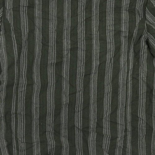 Florella Womens Green Striped  Jacket Blazer Size 16  Button