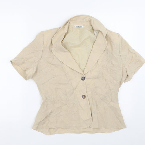 Berkertex Womens Beige   Jacket Blazer Size 14  Button