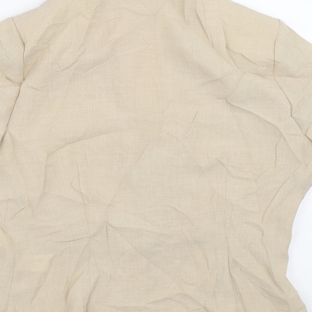 Berkertex Womens Beige   Jacket Blazer Size 14  Button