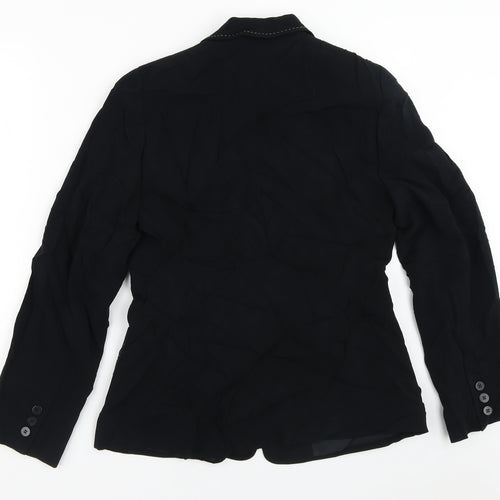 PLANET Womens Black   Jacket Blazer Size 10  Button