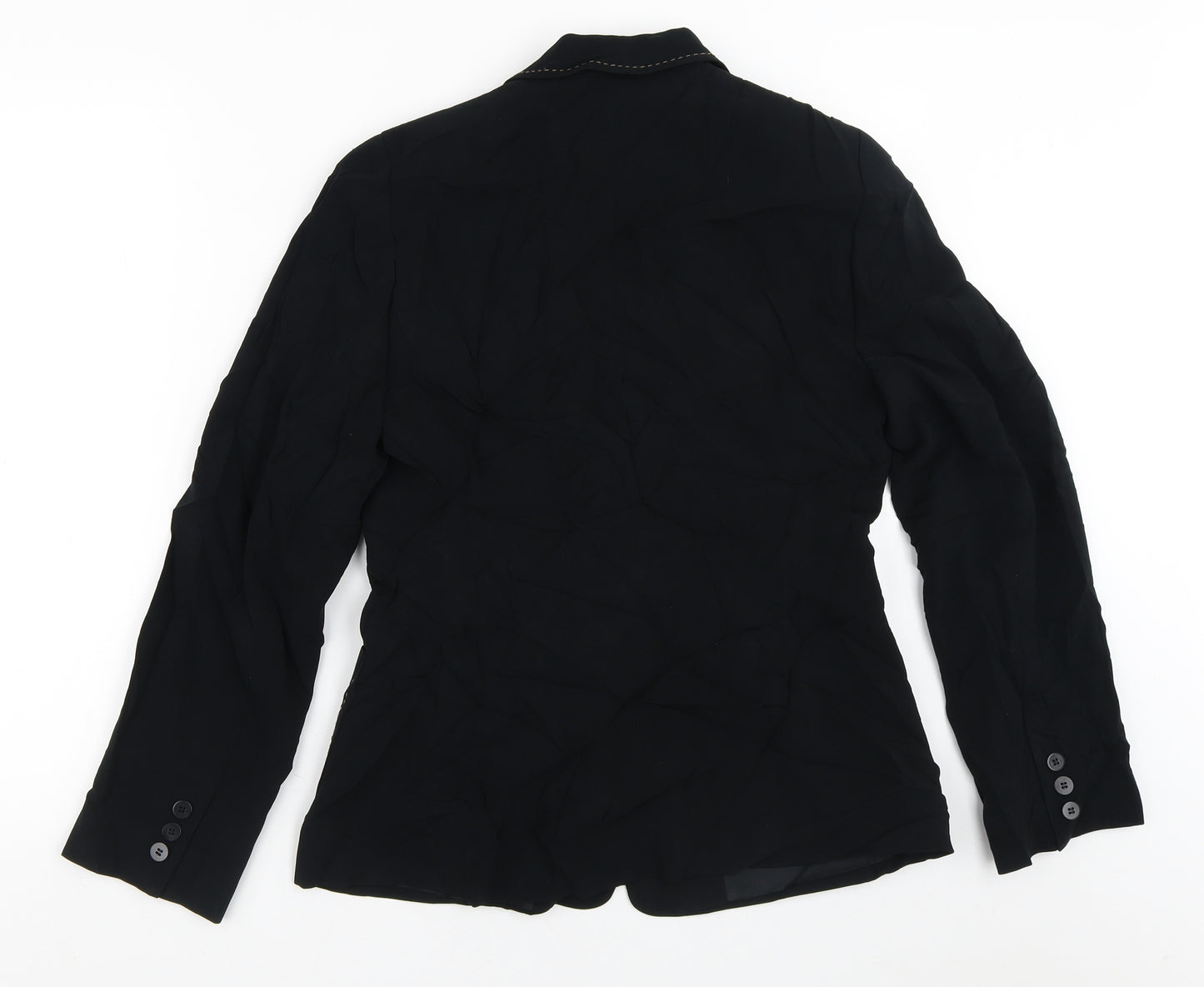 PLANET Womens Black   Jacket Blazer Size 10  Button