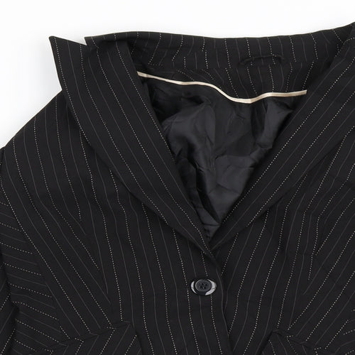 Dorothy Perkins Womens Black Striped  Jacket Blazer Size 12