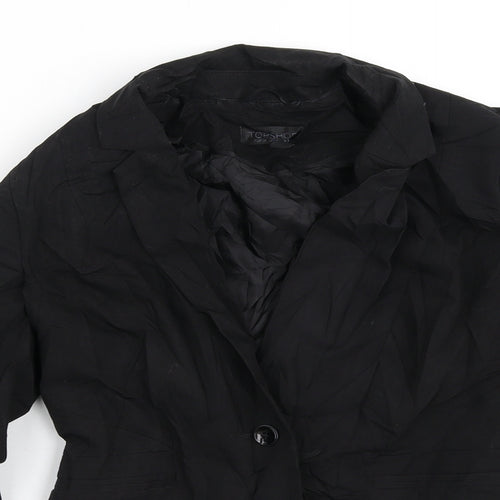 Topshop Womens Black   Jacket Blazer Size 8