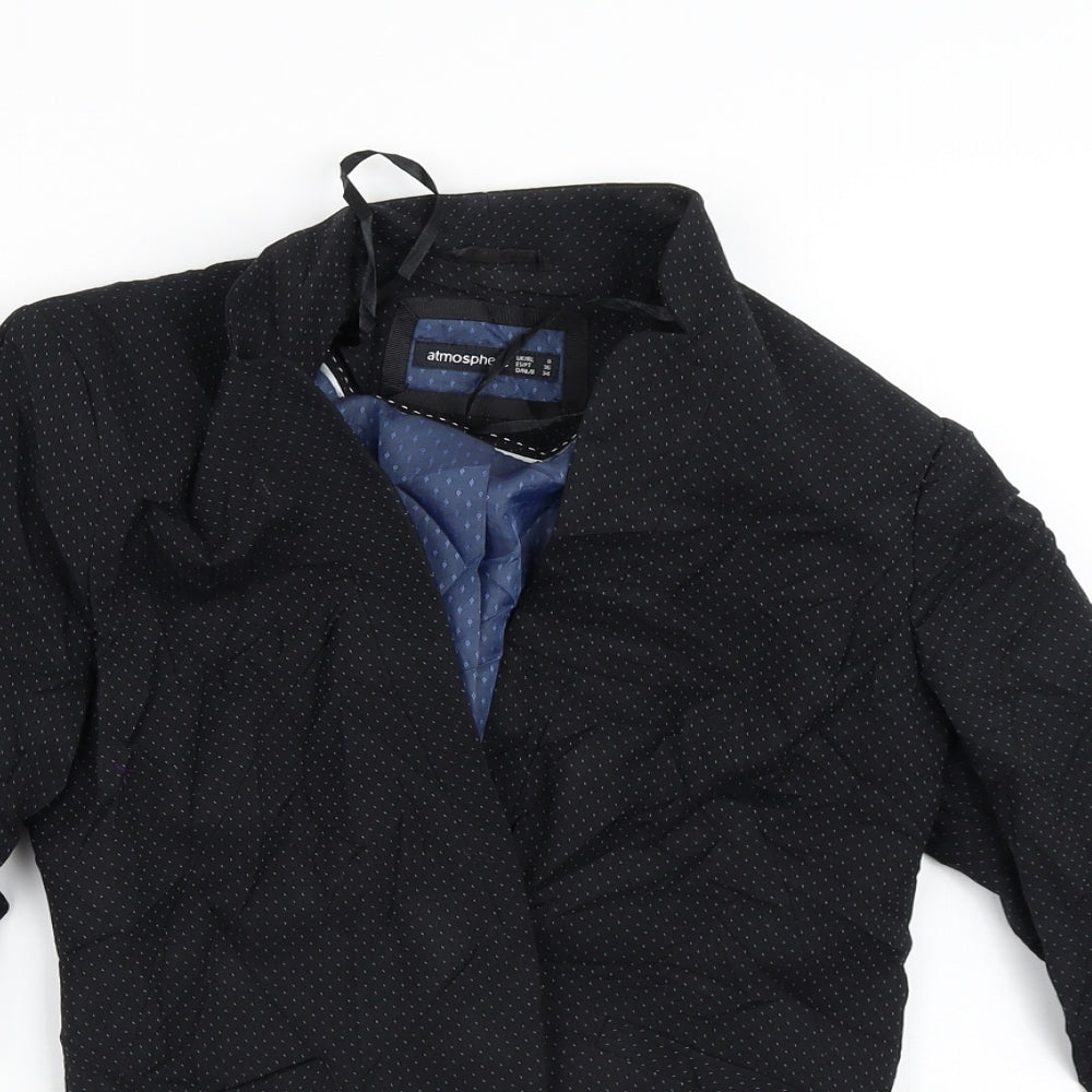 Atmosphere Womens Black Polka Dot  Jacket Blazer Size 8