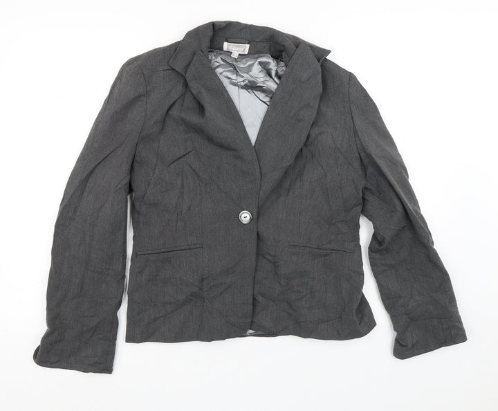 Elam Womens Grey   Jacket Blazer Size 12