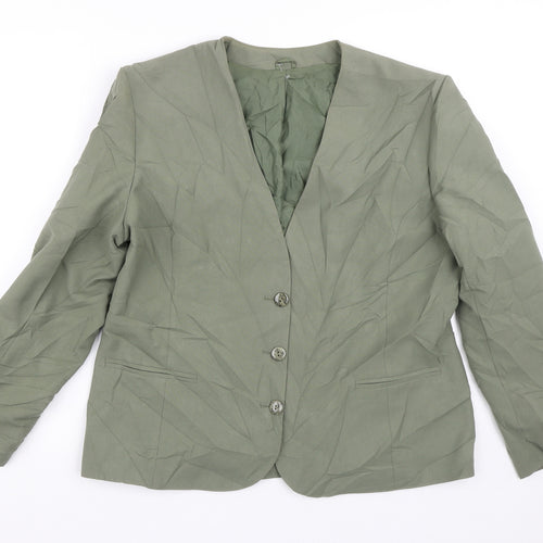 Debenhams Womens Green   Jacket Blazer Size 16