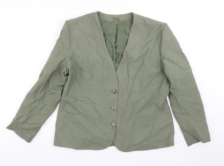 Debenhams Womens Green   Jacket Blazer Size 16