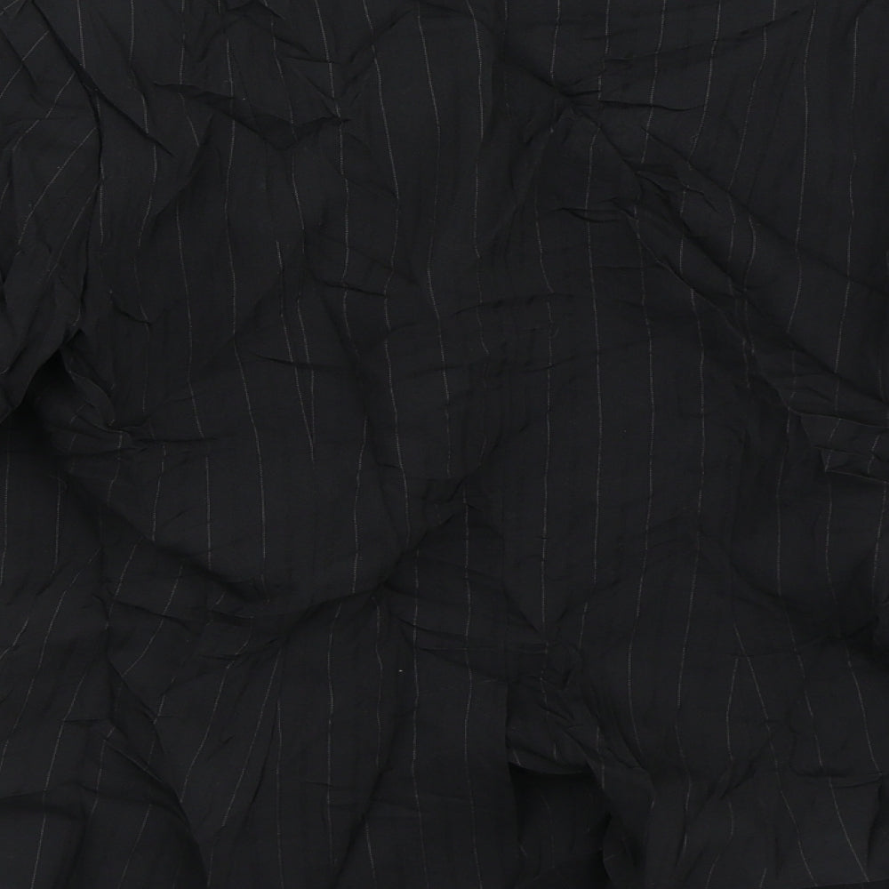 H&M Womens Black Striped  Jacket Blazer Size 12