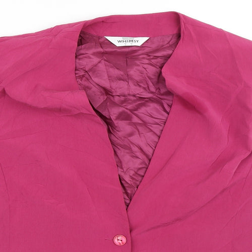 Whimsy Womens Pink   Jacket Blazer Size 16