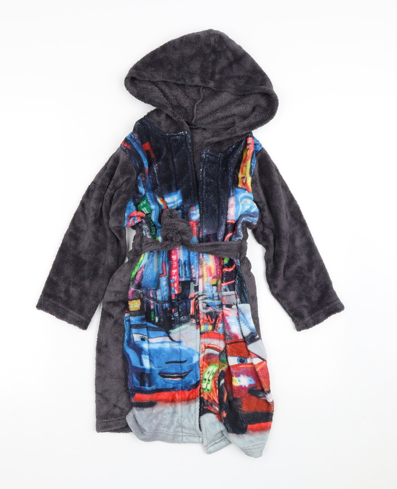 Disney Pixar Boys Grey Solid Polyester  Gown Size 5-6 Years   - Cars